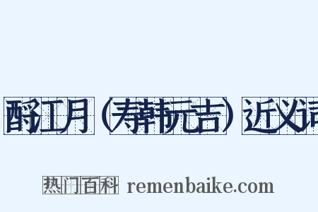 酹江月（寿韩元吉）近义词是什么意思的图片